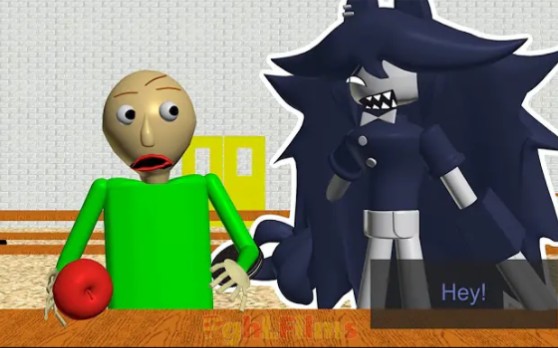 Baldi and Miss Circle Eat Together!