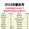 24安徽高考历史组500分可报的本科院校（含省外）（上