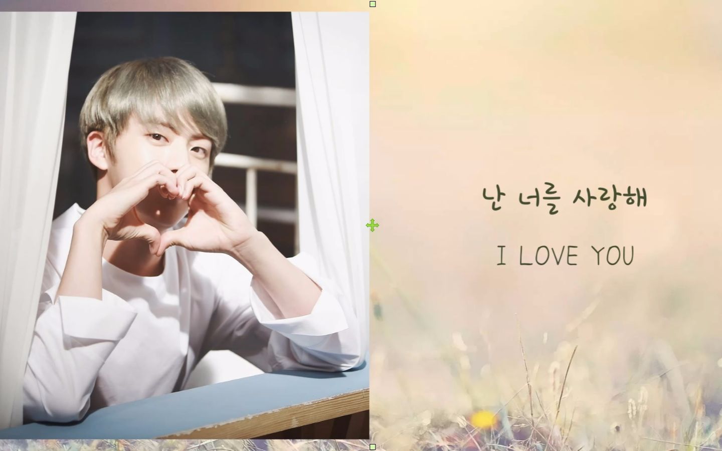 【防弹少年团bts】jin - i love you (cover) [韩中字