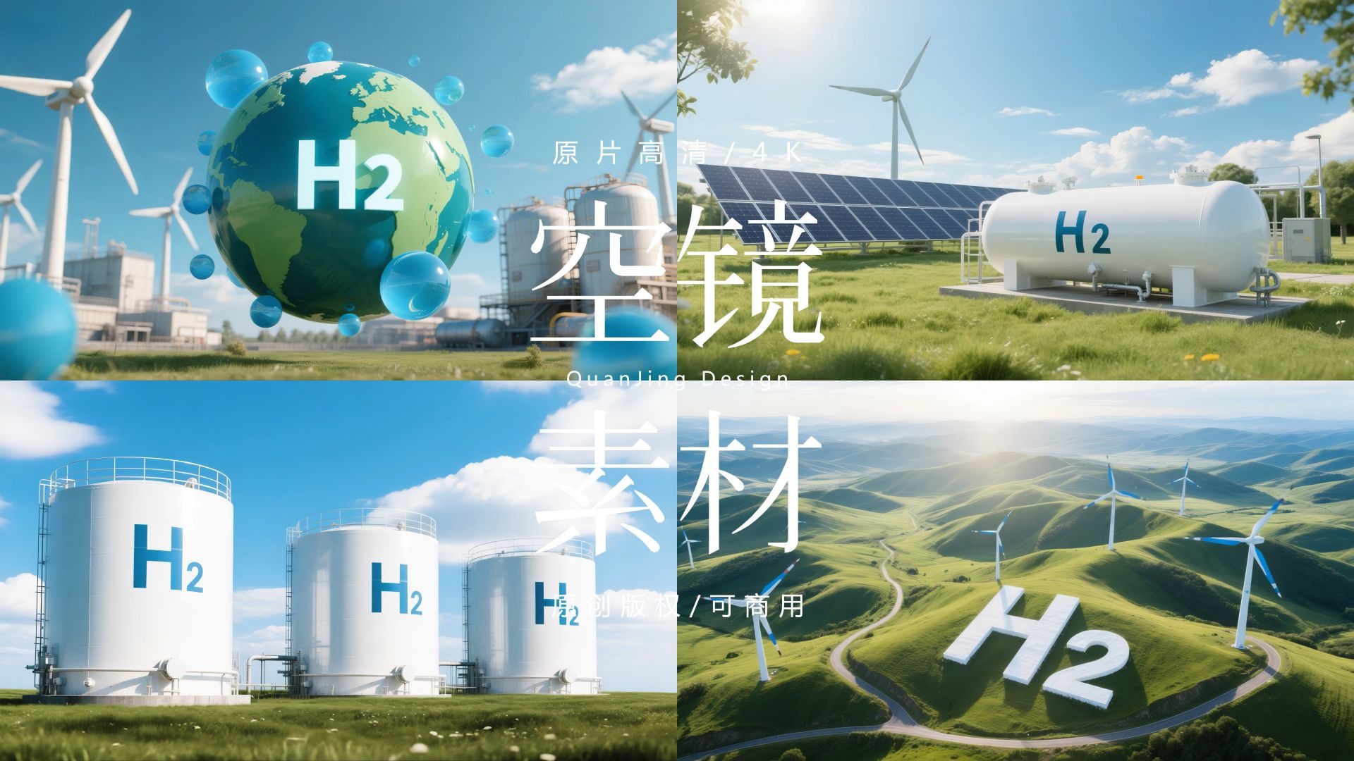 可商用视频素材｜氢能源储能氢气氢燃料绿色清洁能源