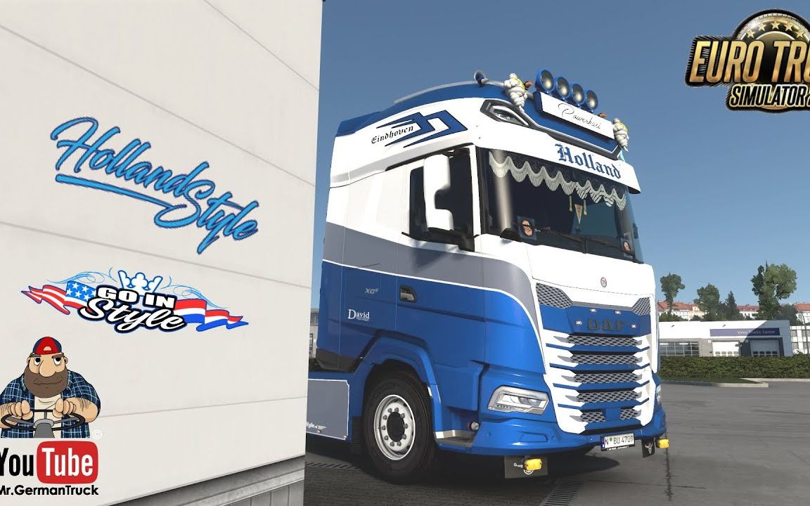 YouTube欧卡2涂装mod Holland Skin for DAF 2021 Reworked by Jasper 哔哩哔哩