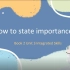 高中英语微课 how to state importance