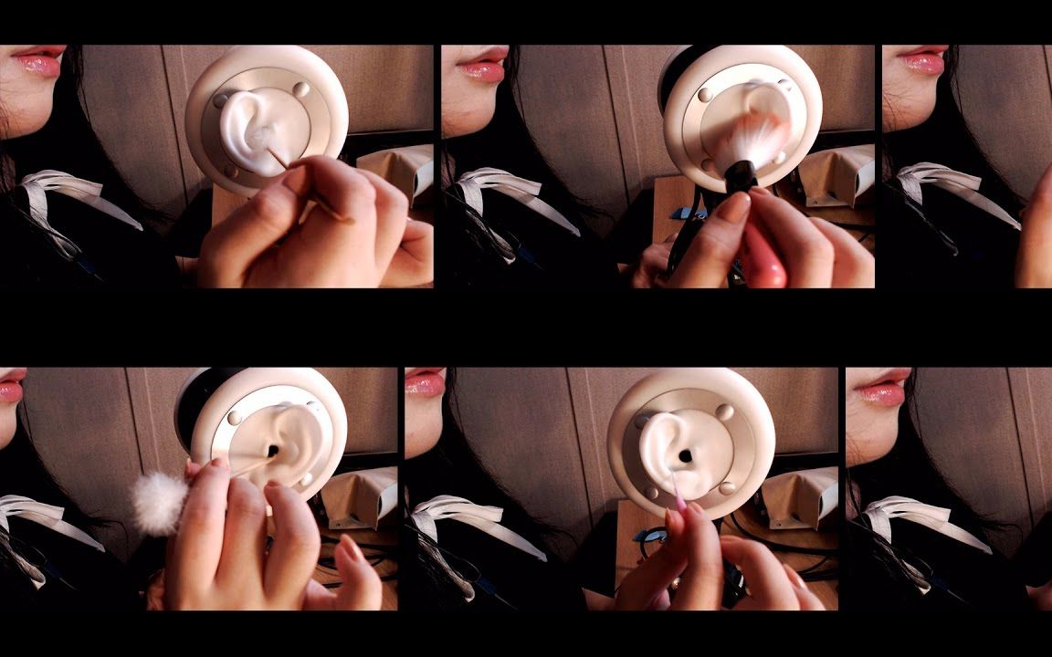 ppomo asmr - 耳朵清理 掏耳朵 采耳 - p2 纸上用铅笔