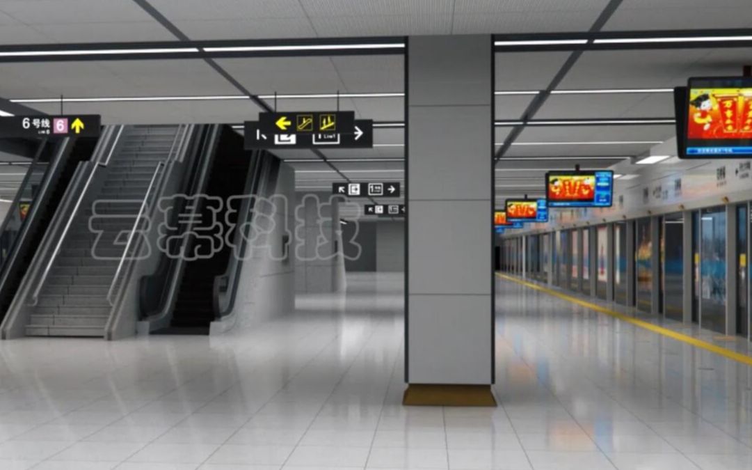 3d动画工程类地铁站功能介绍3d演示动画