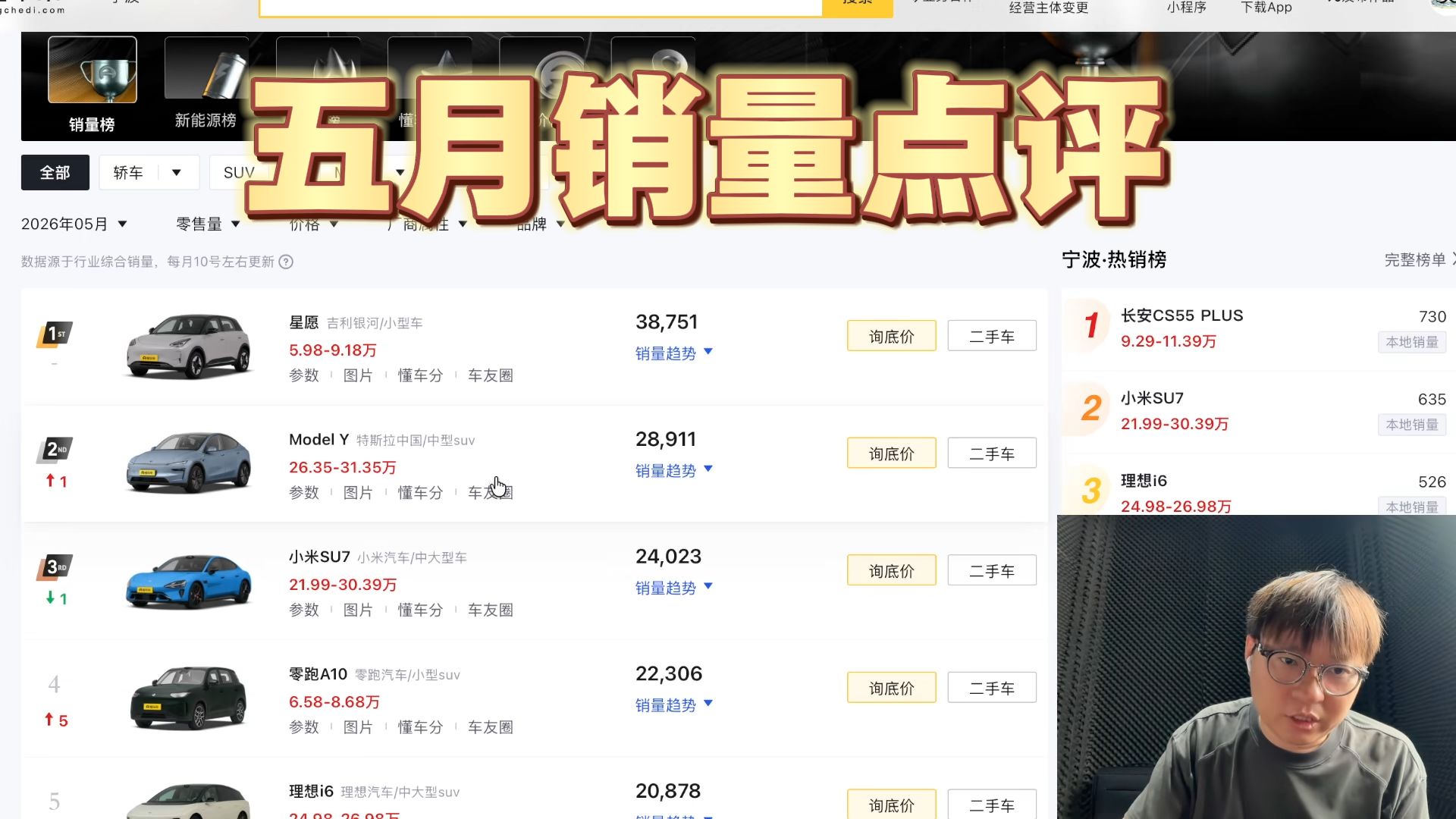 2026年5月汽车销量点评