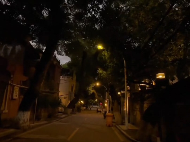 “好想和你走在傍晚的这种小路”