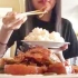 ASMR - 熊猫妹吃香喷喷的白米饭配辣鲭鱼煮萝卜