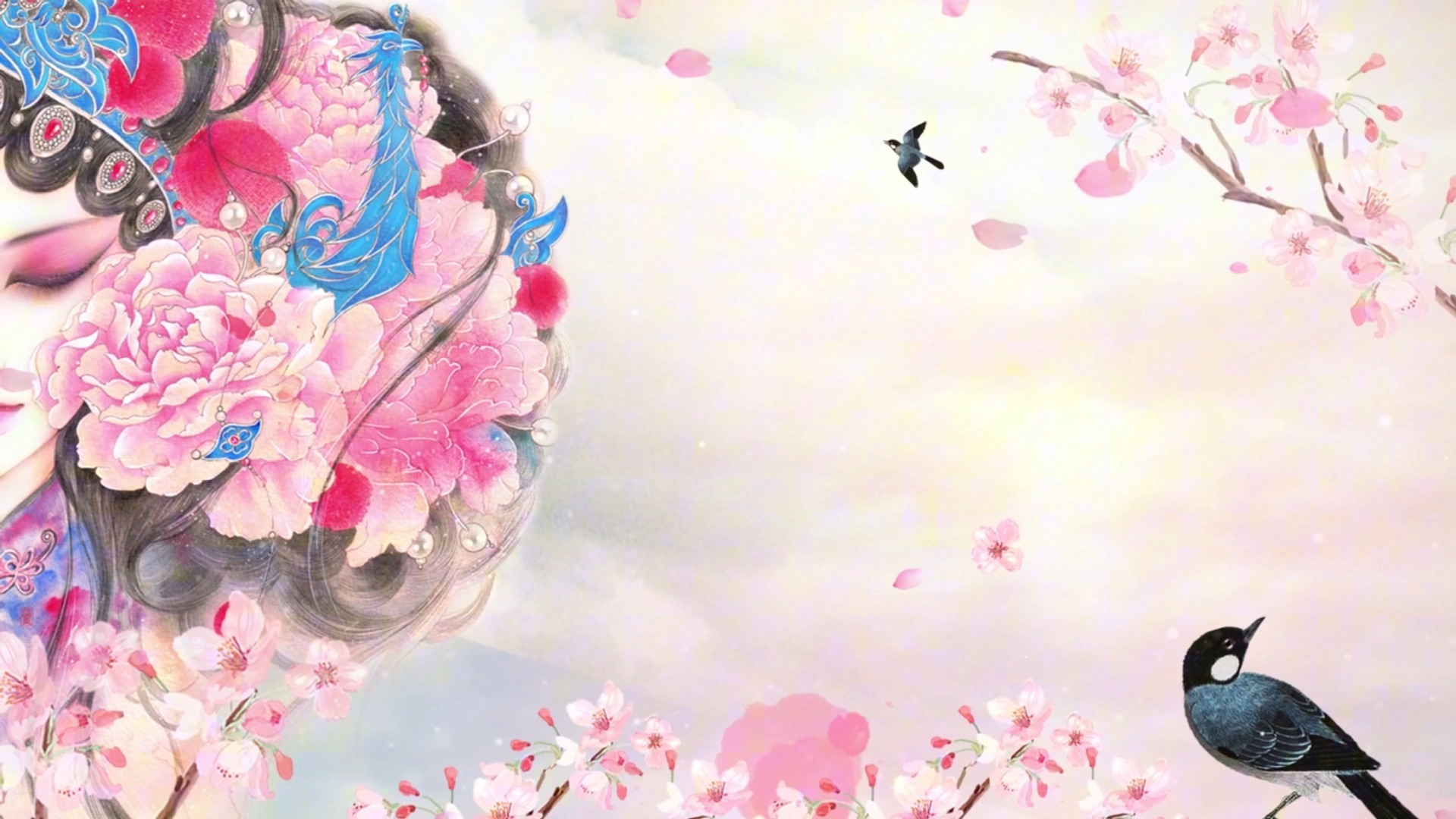 《戏文说》年会歌曲舞蹈背景led高清素材