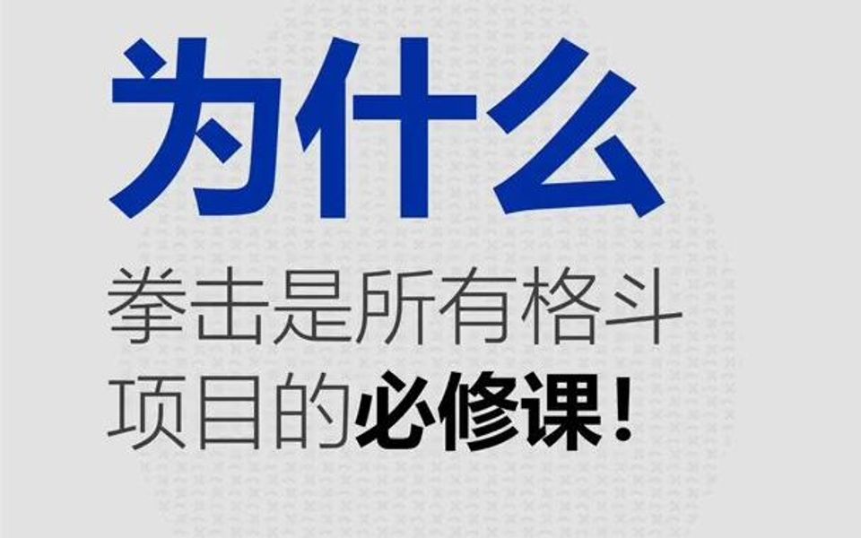 为什么拳击是所有格斗项目的必修课（三）！