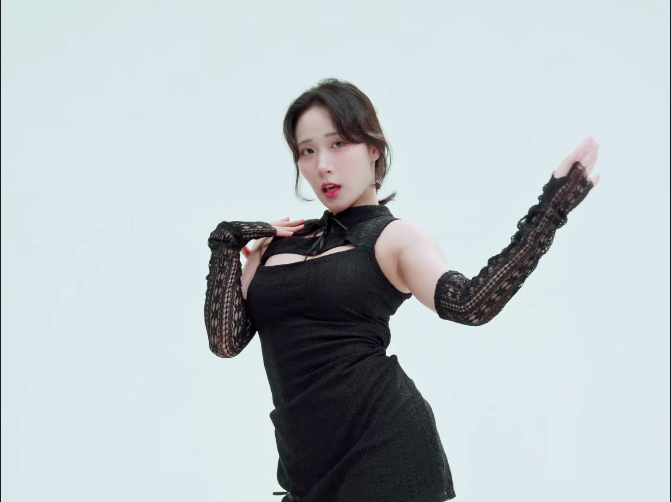 Jung In Short Skirt Black Sweater Dress