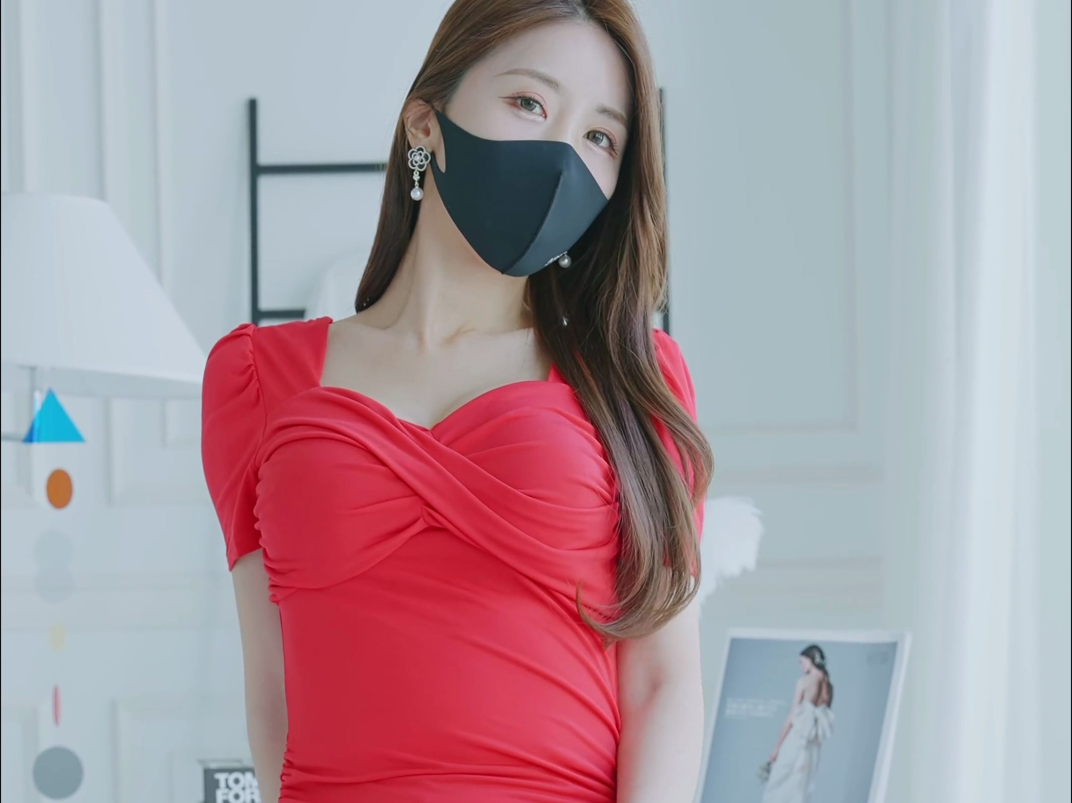 Miss Rose's Passionate Flaming Red Dress Outfit