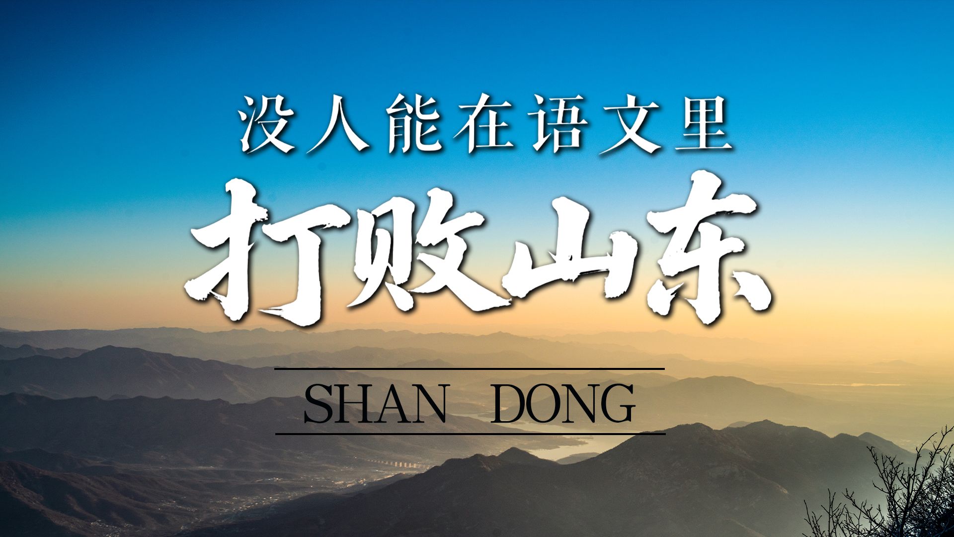 没人能在语文里打败山东