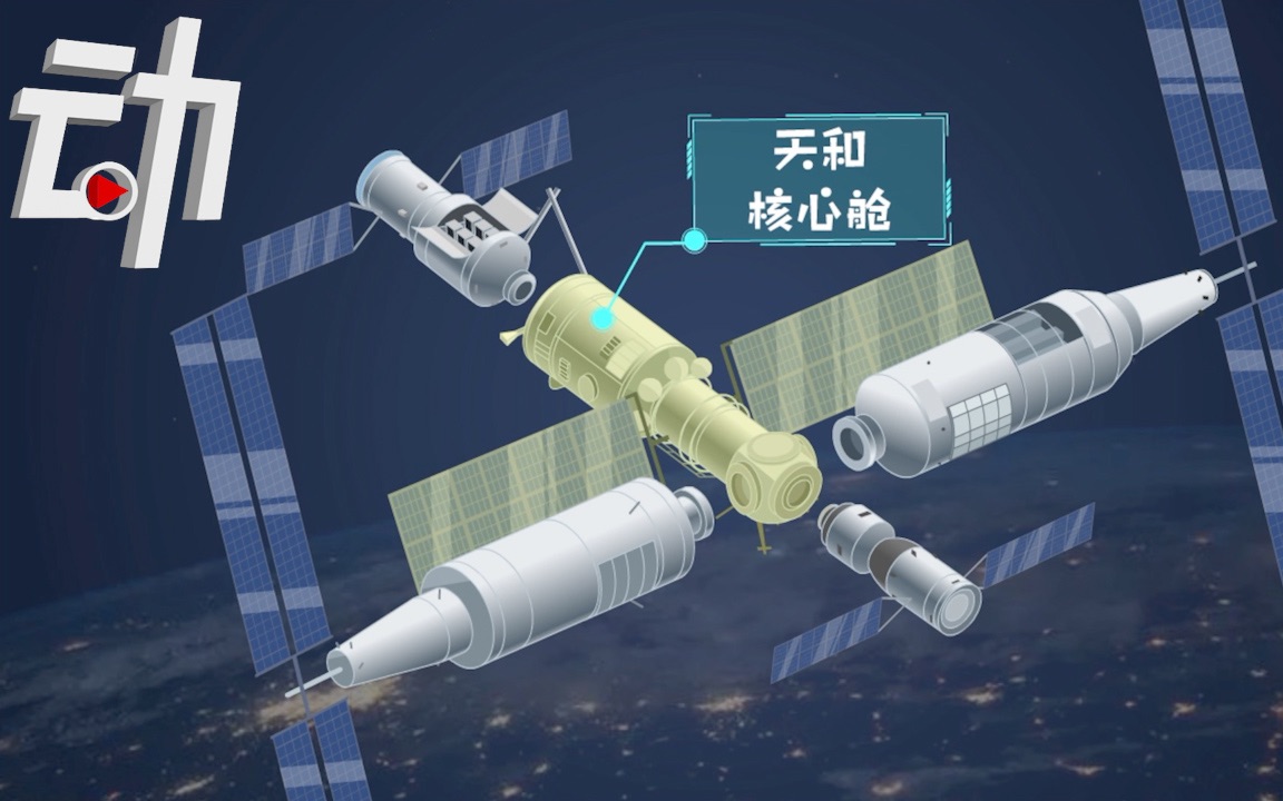 “天和”号核心舱发射！动画全解中国空间站：两年将发射11次建成