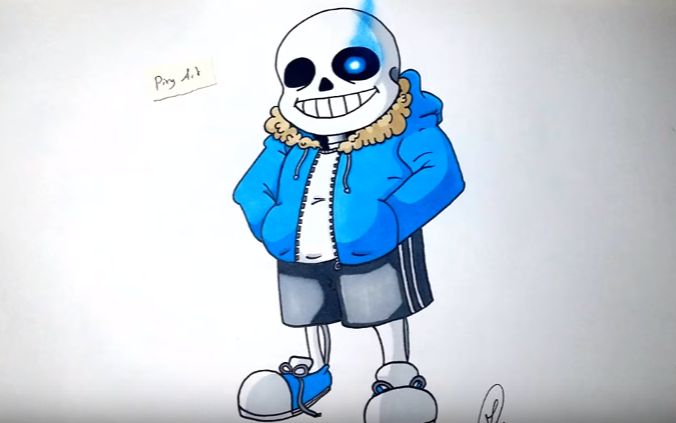 undertale教你画一个sans