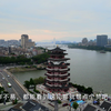航拍惠州合江楼及周边，桥东半岛，麦地，两江合处朱楼开