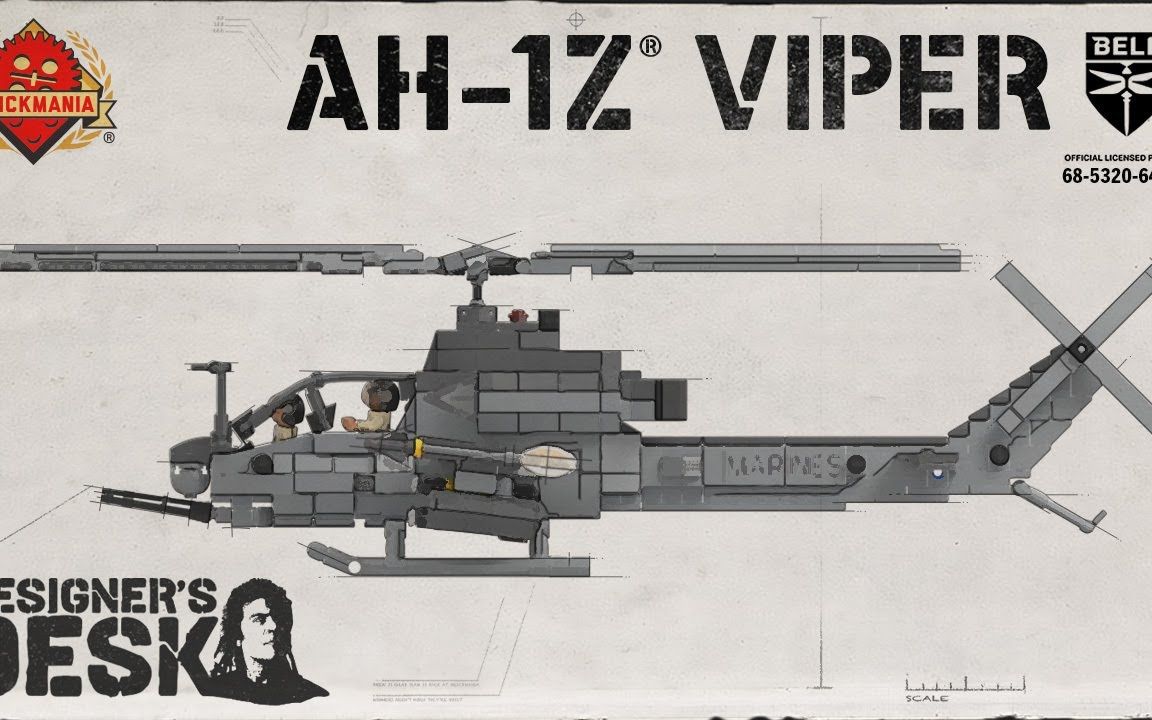 【Brickmania】AH-1Z® Viper - Attack Helicopter-哔哩哔哩