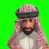 【绿幕素材】阿拉伯富豪卡通形象，跳舞、跑步，行走等绿幕素材！