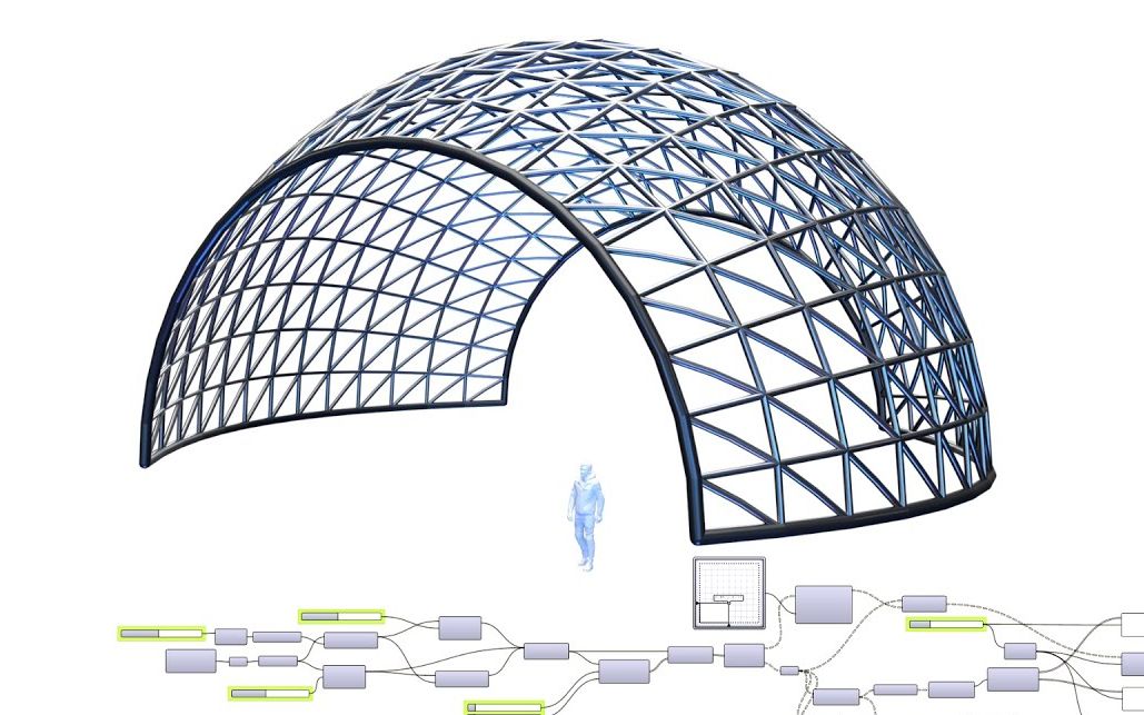 grasshopper参数化——穹顶线框结构