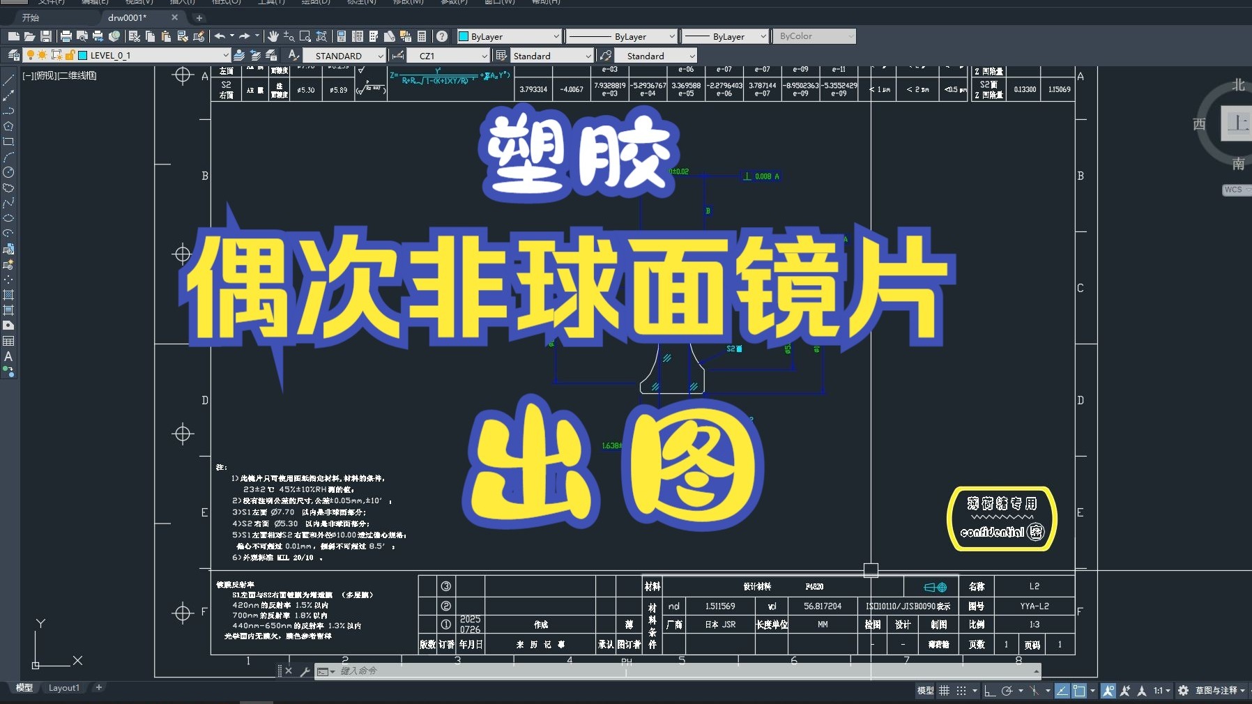 鱼眼镜头L2塑胶非球面透镜出图