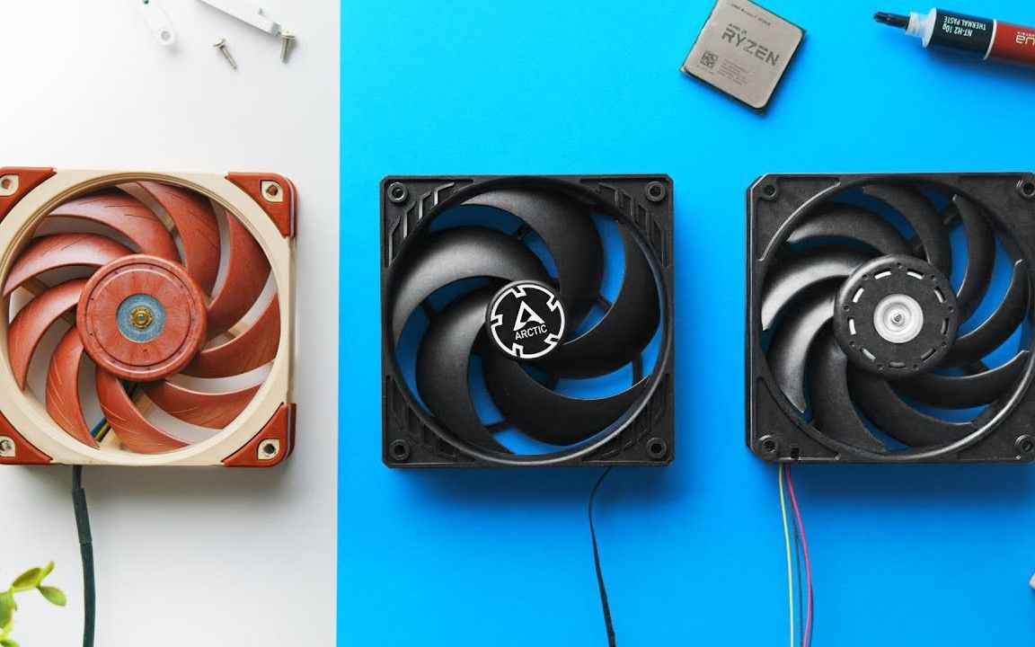 【中英字幕】120mm风扇对比评测 猫头鹰Noctua vs 北极圈Arctic vs 日本电产Nidec_哔哩哔哩_bilibili