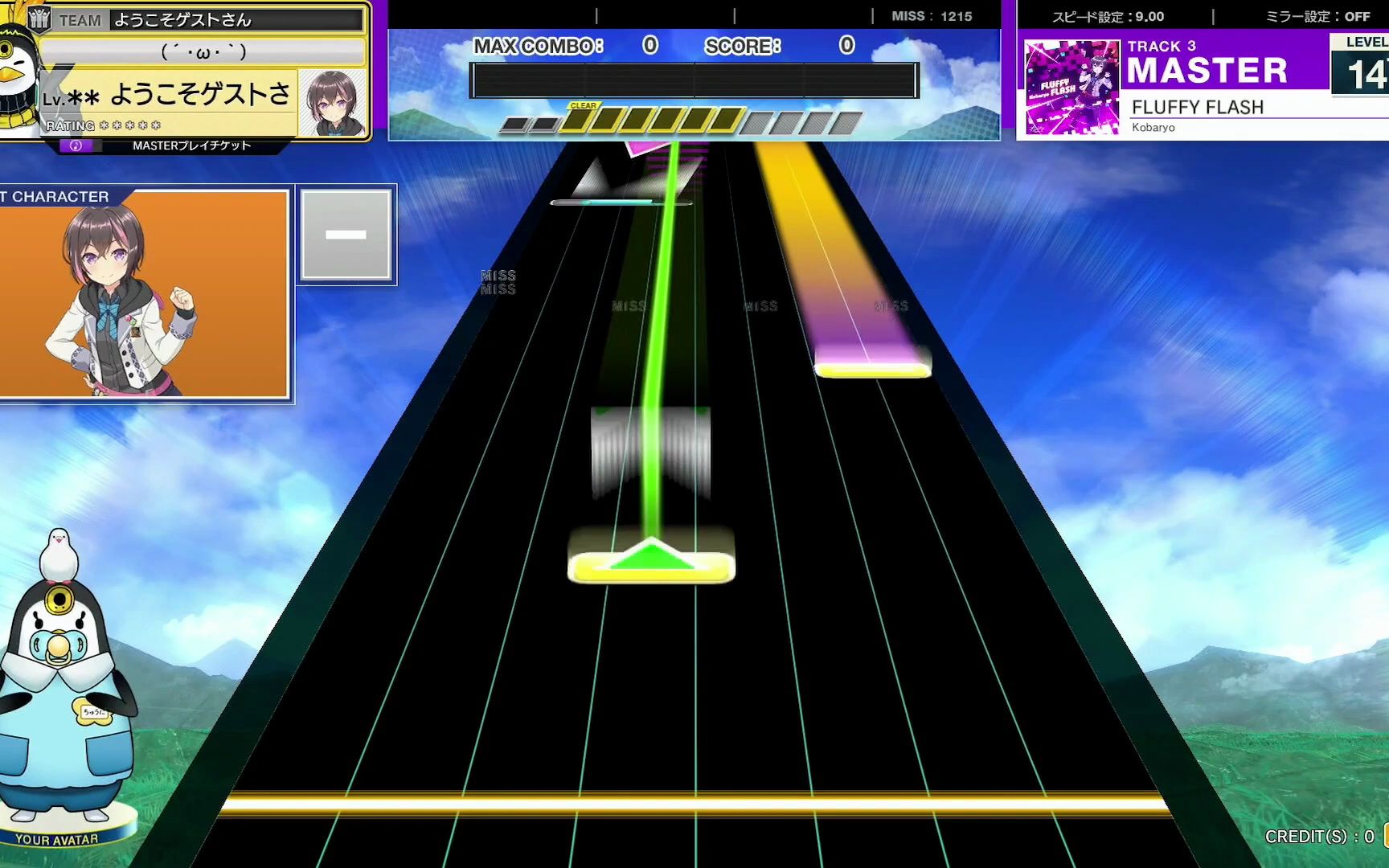 【CHUNITHM/中二节奏】谱面确认 FLUFFY FLASH [MASTER 14+] (流速9.0)