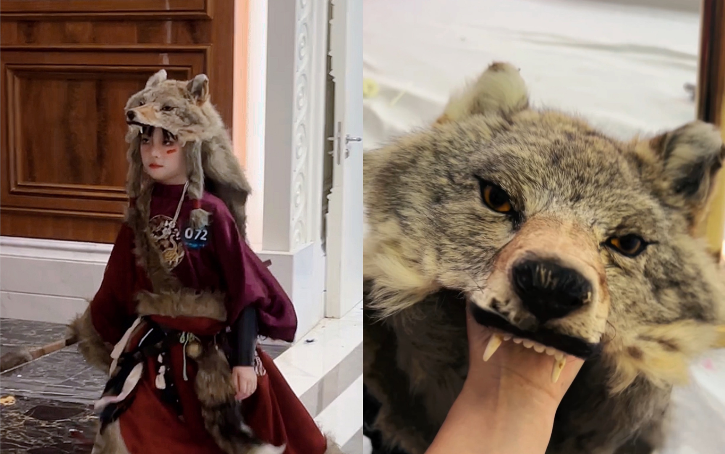 吓哭小朋友的狼头帽，教程来了，有手就会！