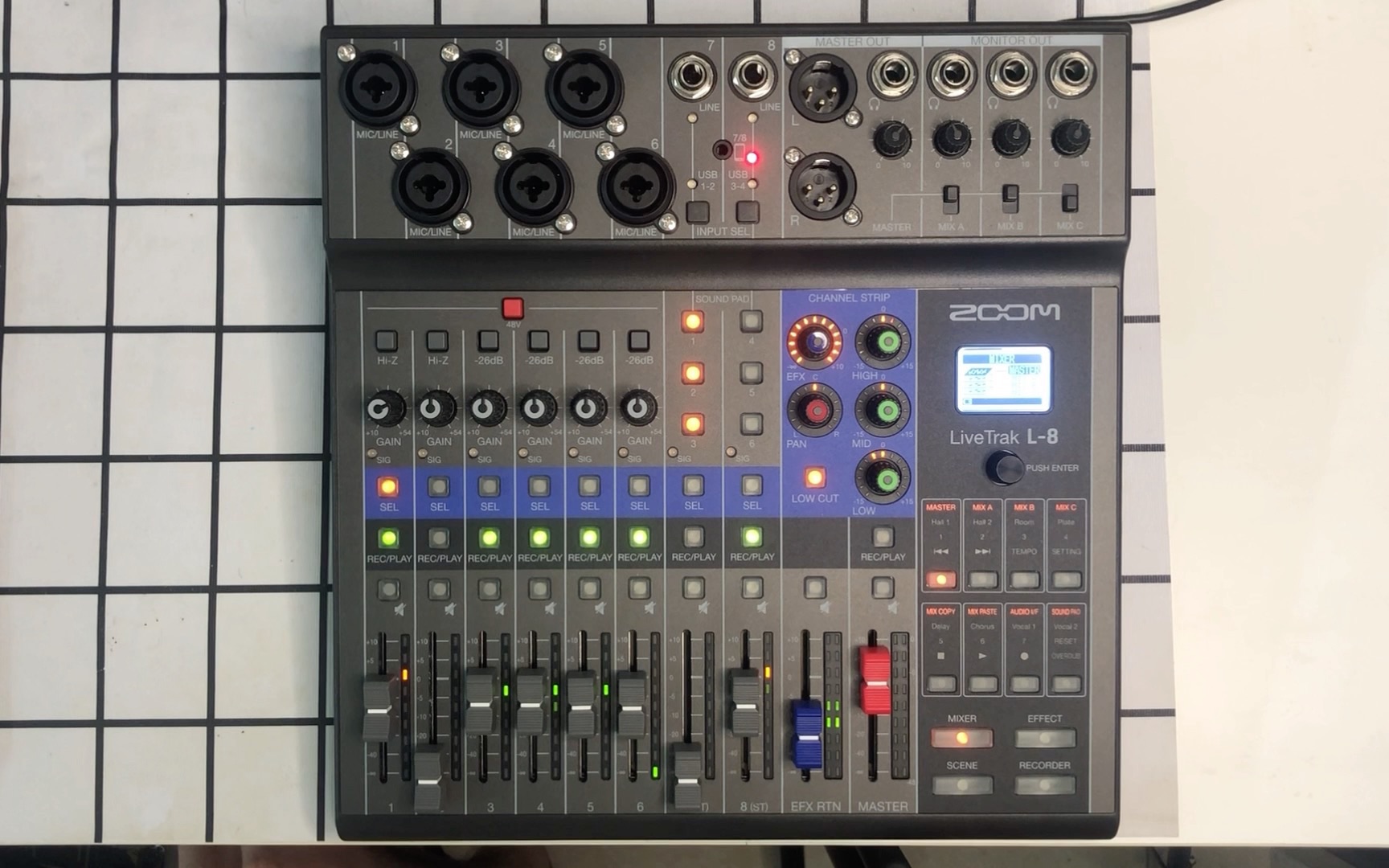 ZOOM L8 调音台直播混响调节