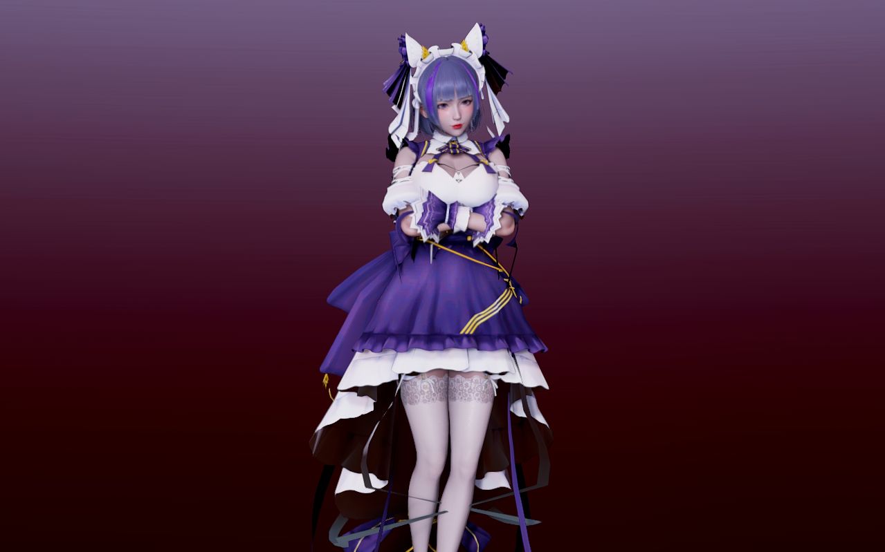 活动作品aihs2柴郡猫碧蓝航线模型展示