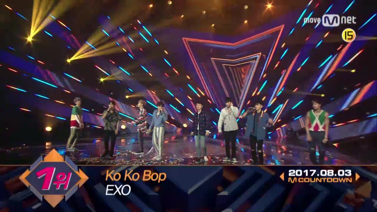 mnet m!countdown 17 / 08 / 03exo一位安可舞台完整版