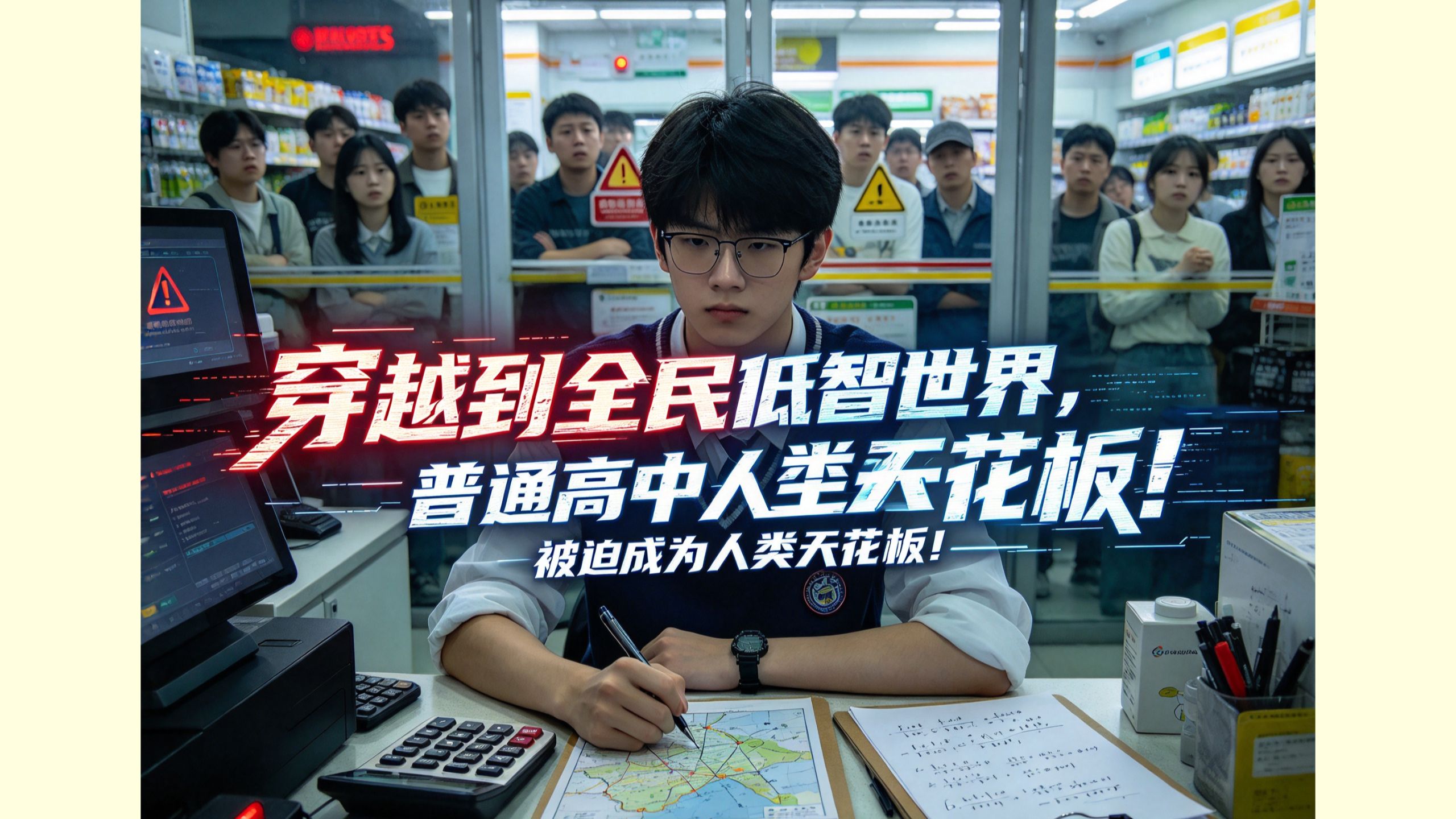 【抢先版】穿越到全民低智世界，普通高中生的我，被迫成为人类天花板！