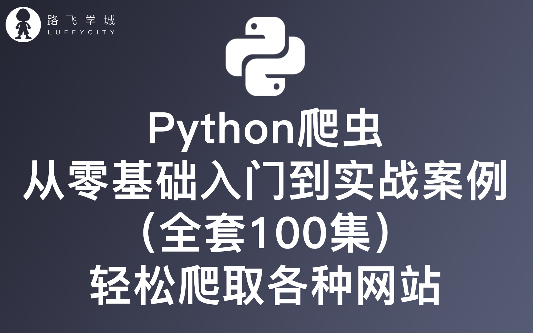 Python爬虫从零基础入门到实战案例（全套100集）轻松爬取各种网站