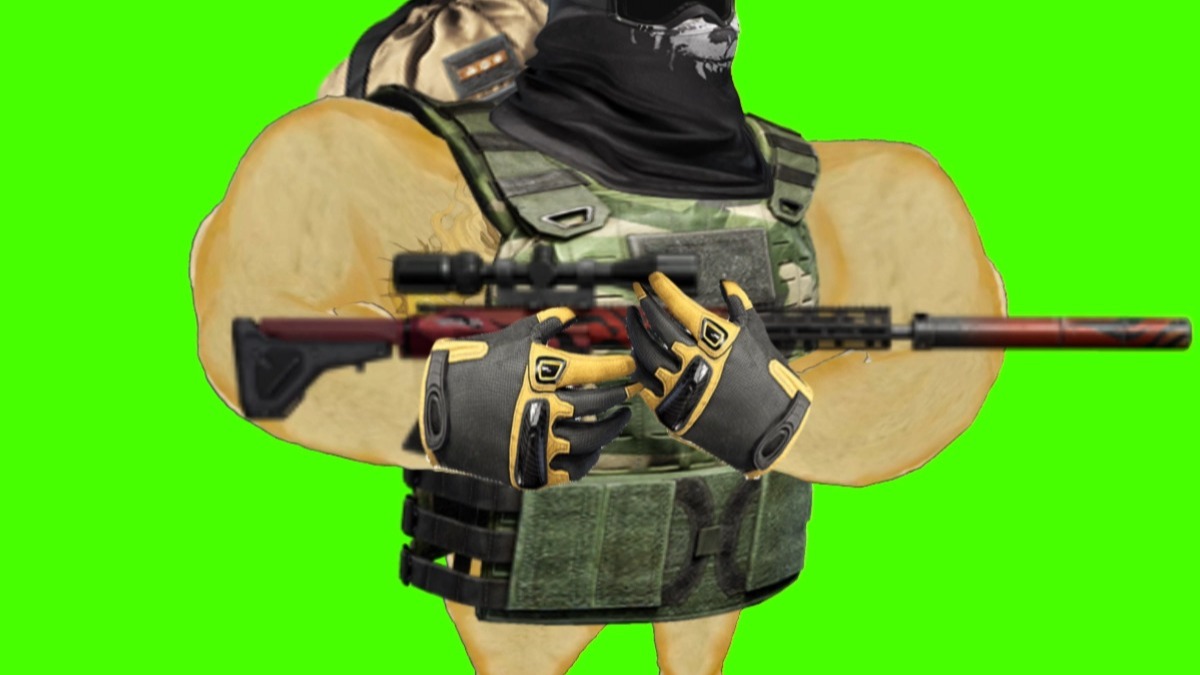 【暗区突围绿幕素材】肌肉狗2举枪射击