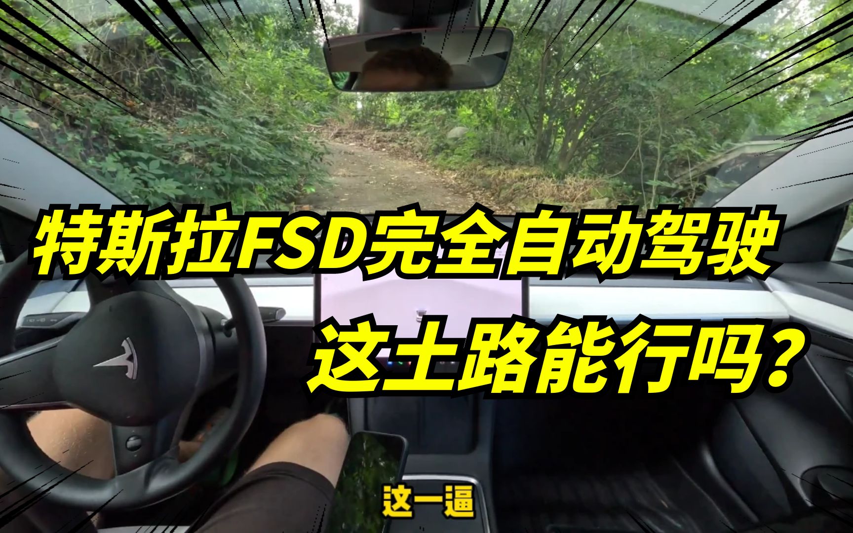 特斯拉FSD完全自动驾驶，在村里的土路表现如何？直接天花板操作！