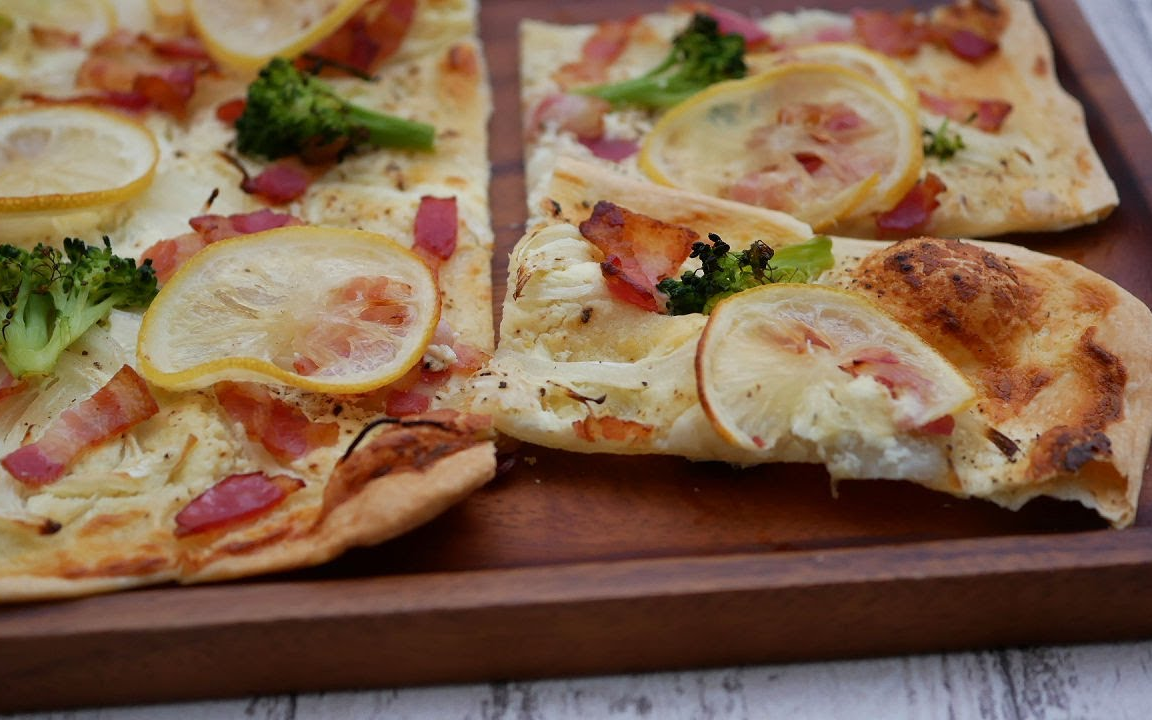 【cook kafemaru】奶油奶酪＆酸奶柠檬披萨~｜Cream cheese & Yogurt Lemon pizza