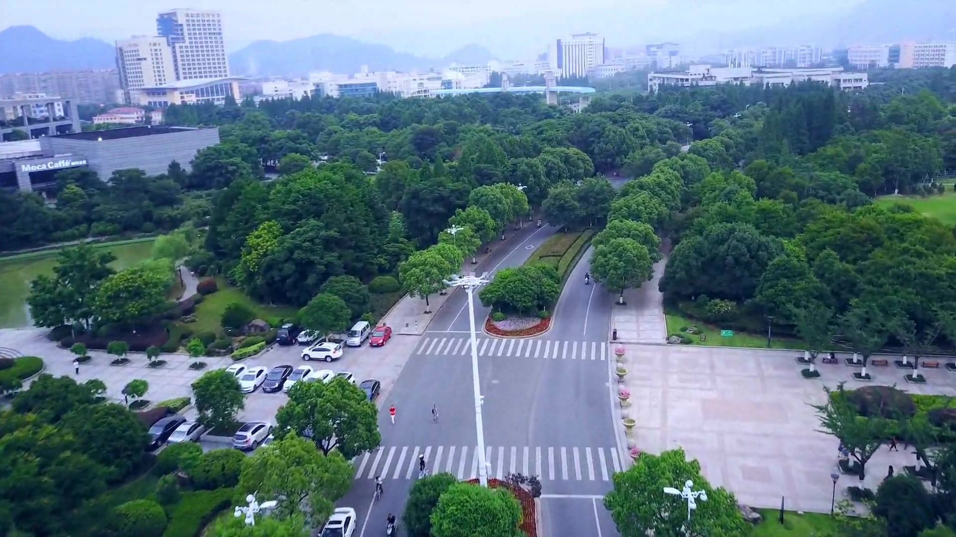 温州茶山温州大学 航拍