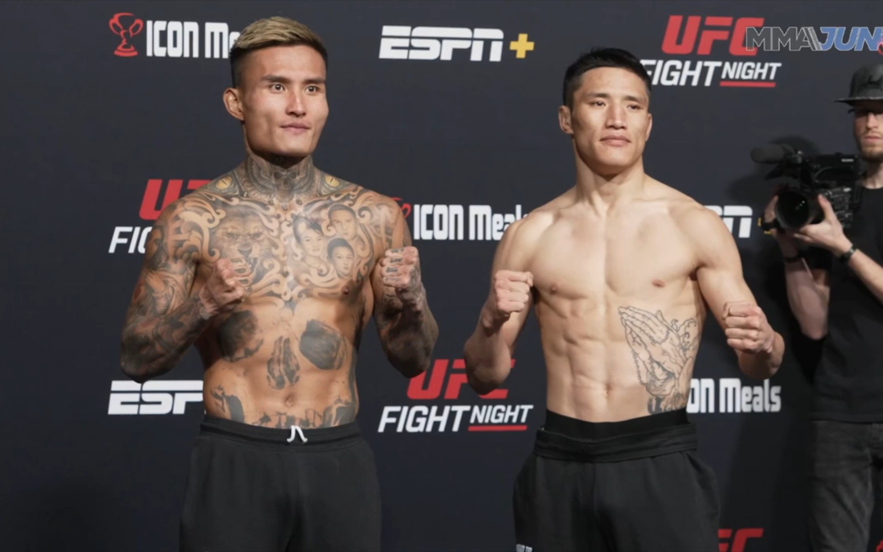 UFC精英之路  益扎vs李凯文  赛前称重对视