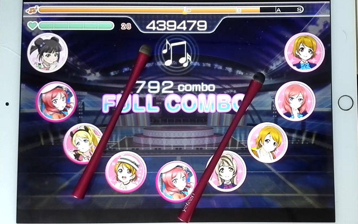 【lovelivesif】mirai ticket手写笔full combo_音游