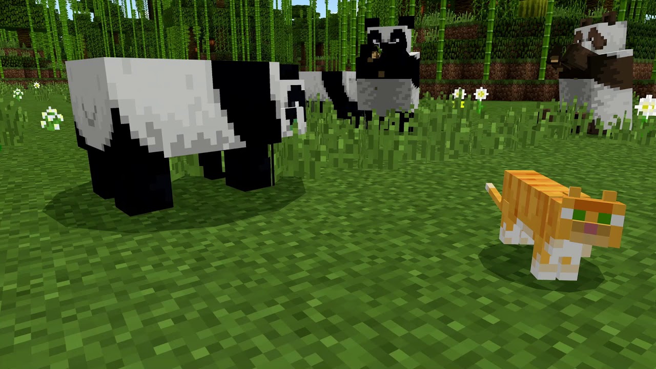 Minecraft 熊猫与猫咪欢乐登场 哔哩哔哩 つロ干杯 Bilibili