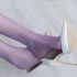 No.205 小甜豆-白色高跟鞋、紫色油亮丝袜（完整版）