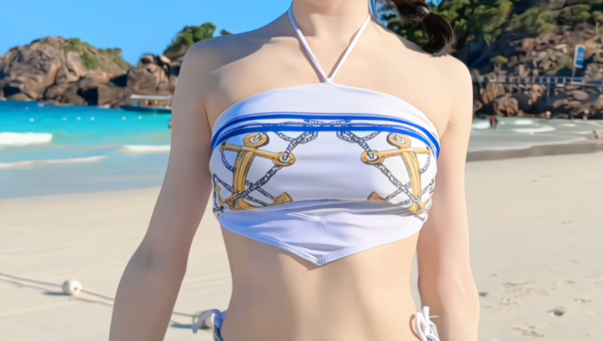 “今天是海盐系女孩，又咸又甜，还有八块腹肌！”