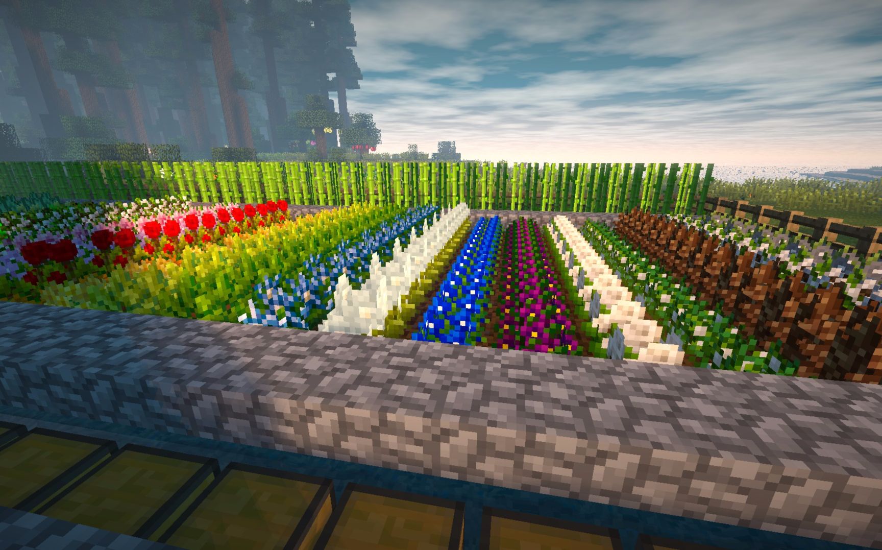 Minecraft真实世界美食生存 彩虹色的花田 彩虹色的饭 哔哩哔哩 つロ干杯 Bilibili