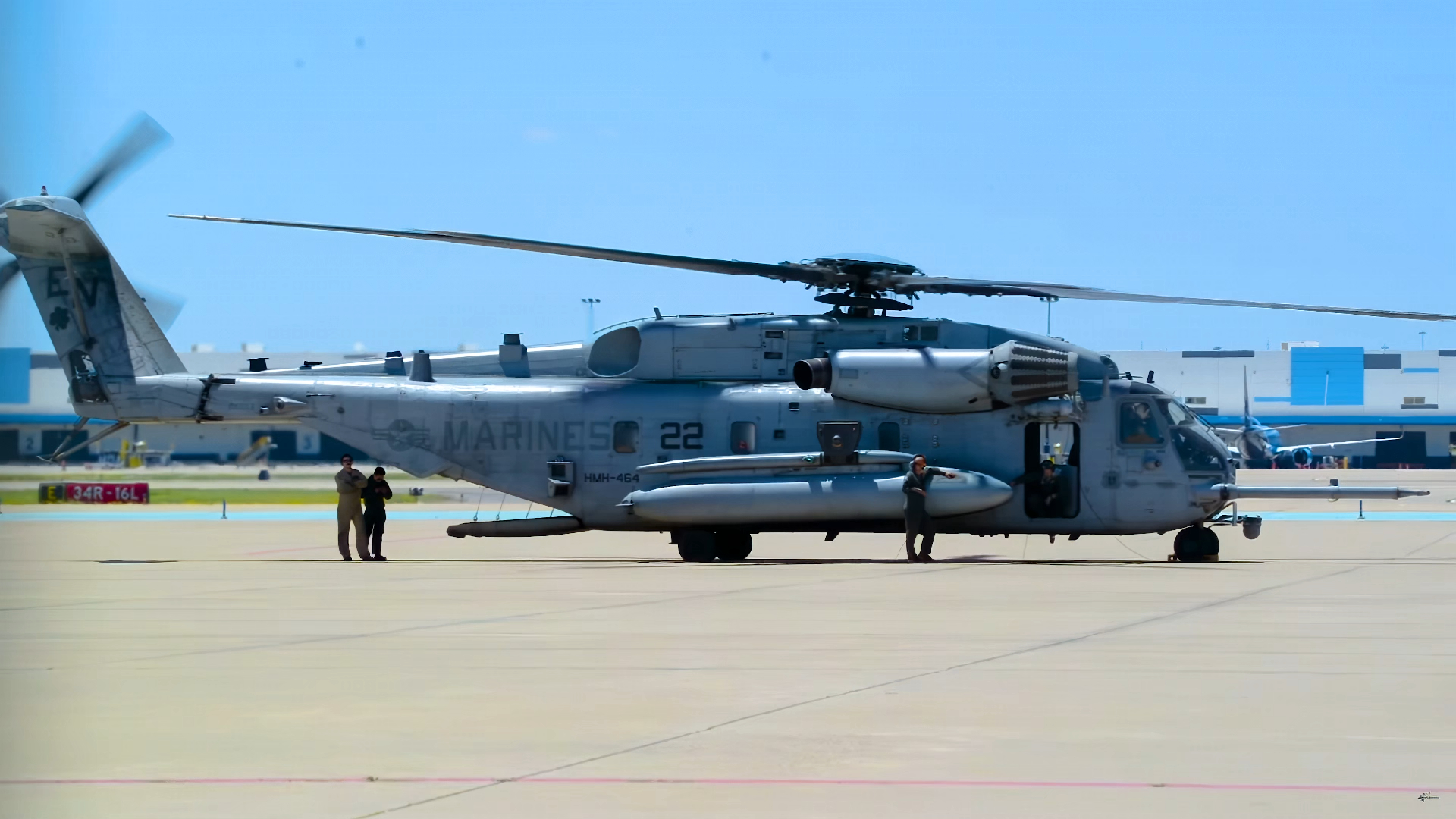 【4K60帧】CH-53E超级种马重型运输直升机，40年的老飞机