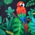 【丙烯绘画】画一只装饰感强的热带鹦鹉