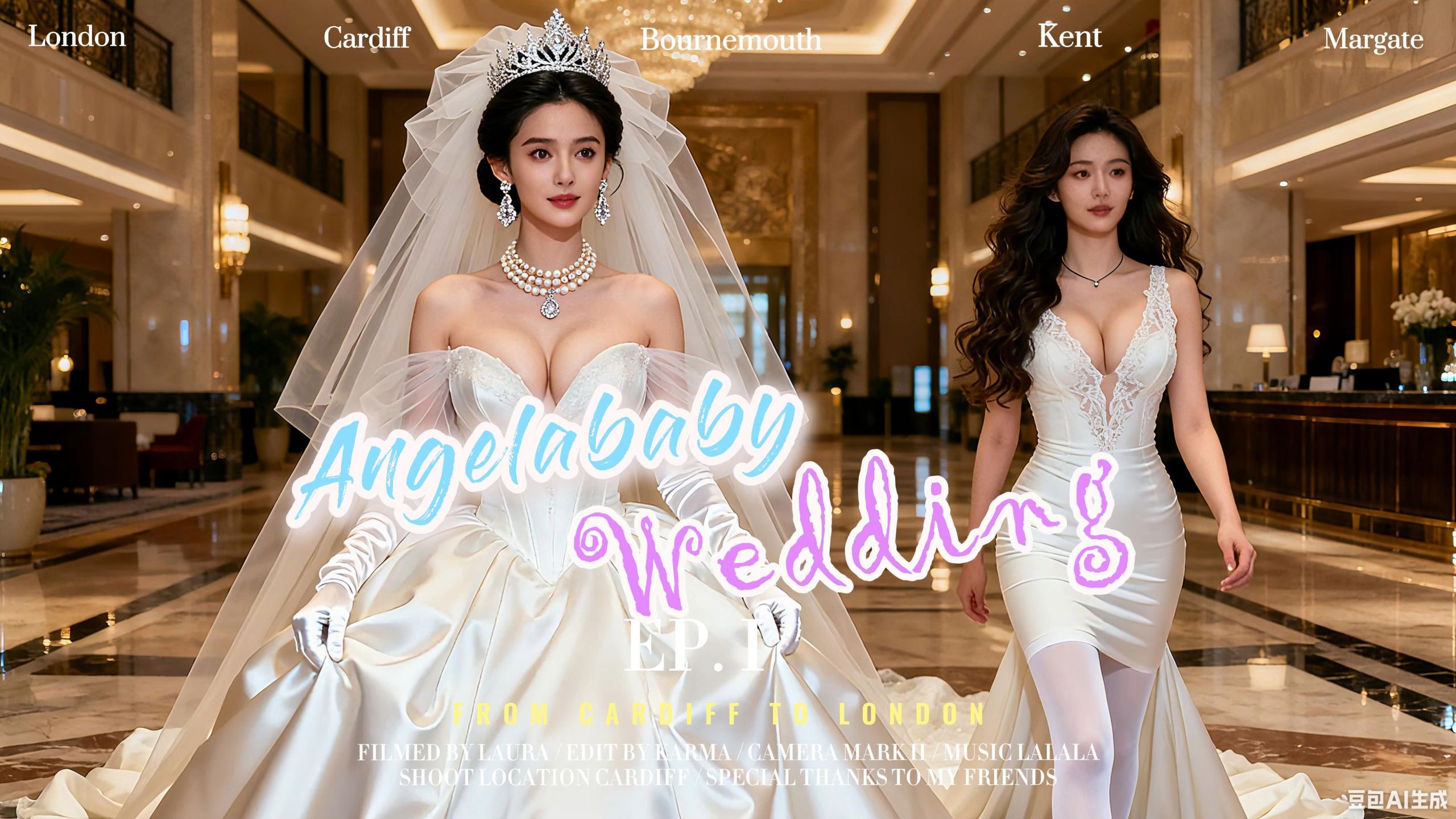 AI 生成视频 大明星的婚纱秀3