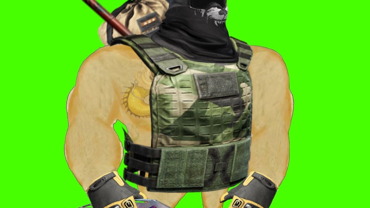 【暗区突围绿幕素材】肌肉狗2待机状态