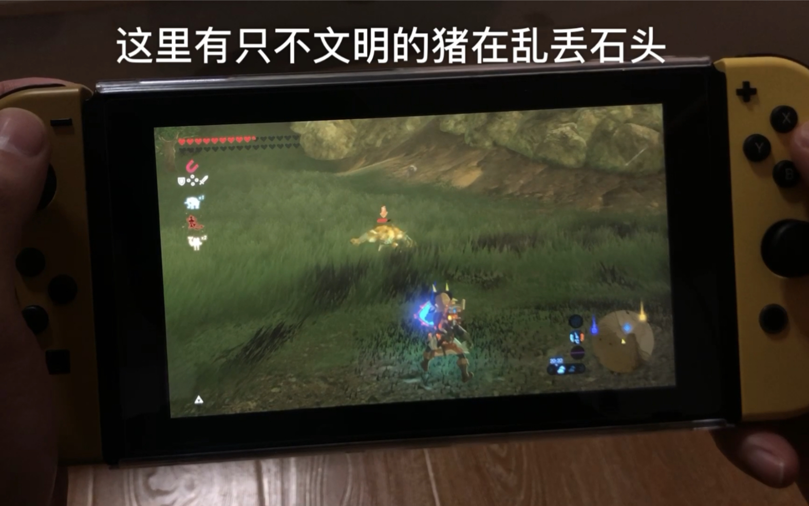 塞尔达海拉鲁老流氓林克如何教训乱丢石头的猪