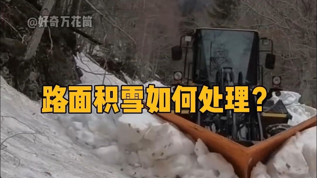 路面积雪如何处理？ #科普 #解压 #雪 #涨知识