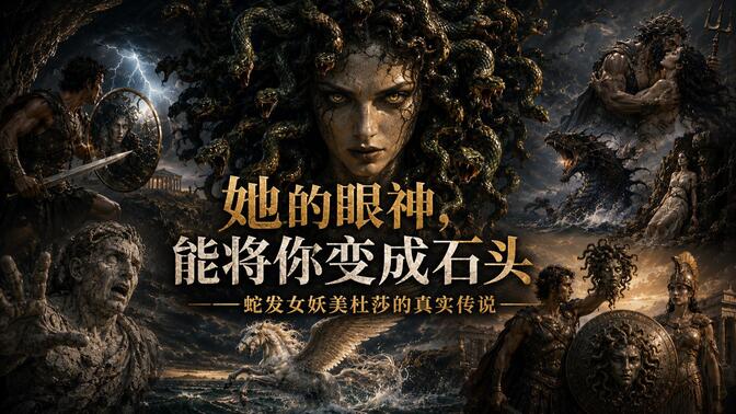 她的眼神，能将你变成石头——蛇发女妖美杜莎的真实传说