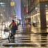 在大雨中行走，纽约曼哈顿（高峰时间的雨夜）4K