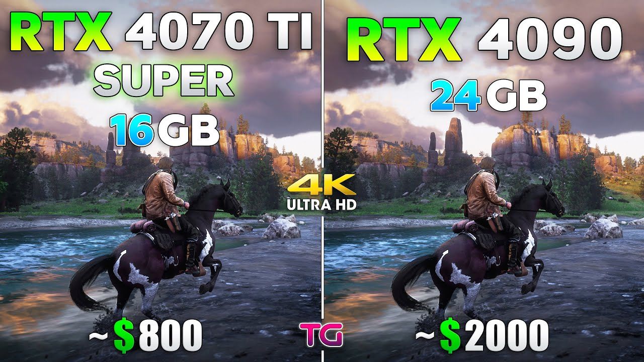 【4K60帧】RTX 4070 Ti SUPER vs RTX 4090 - 差距有多大？| 4K分辨率10款游戏对比测试 | 作者：Testing Games